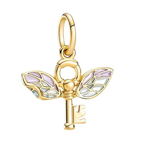 JOME Charm in Argento 925 | Ispirato al Mondo Magico di Harry Potter | Compatibile con Bracciali Europei (Chiave Spezzata)