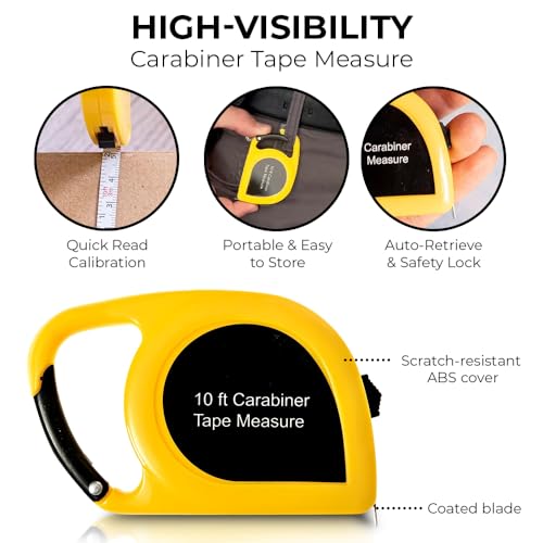 Existing Beauty TAPE MEASURE Metric And Imperial 10 Ft/ 300 Cm - Metal Measuring Blade, Quick Read, Auto-Lock And Pocket Size thumb #1