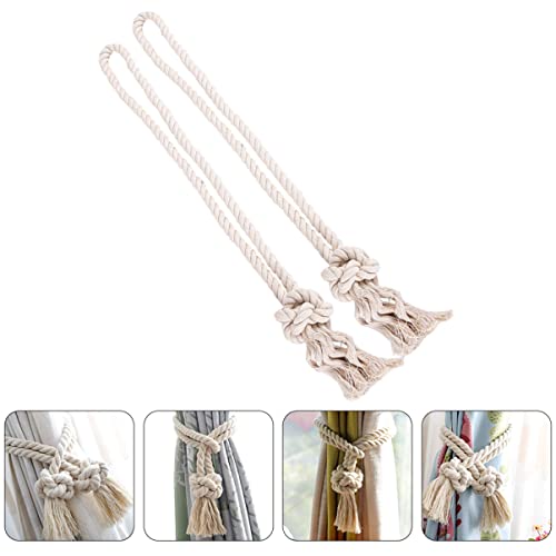 Clips para cortinas y alzapaños ajustables de cuerda trenzada para dormitorio 7