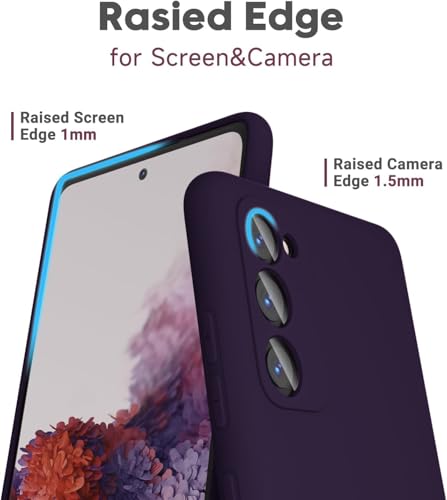 Image of DIZORO Microfiber Candy Case Compatible for Samsung S20 Smooth Touch Cushion Liquid Soft Silicone Gel Rubber Phone Cases Non-Slip Full Body Protective Shockproof Back Cover (DEEP)