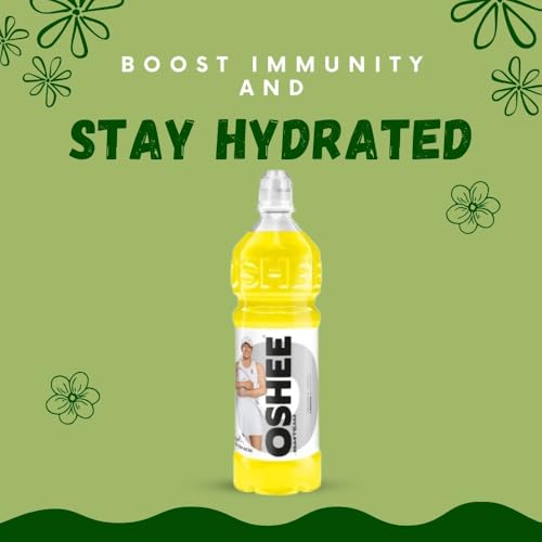 OSHEE LEMON isotonic Drink 750ml (Pack of 6) - Addition of vitamins and L-carnitine – Sugar Free – Hydration – Vitamin Drinks