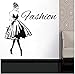 Shopping Fille Sticker Mural Femme Mode Style Vêtements Boutique Robe Modèle Vêtements Pour Femmes Magasin Fenêtre Vinyle Autocollant 42 * 43 Cm