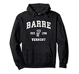 Barre Vermont VT Vintage American Flag Sports Design Pullover Hoodie