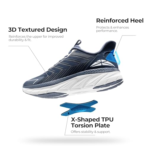 Image of ALLSWIFIT Mens Slip On Walking Shoes Running Sneakers | Comfortable, Tennis, Breathable, Non Slip, Cushion, Lightweight, Athletic, Gym, Workout, Cross Training, Fashion