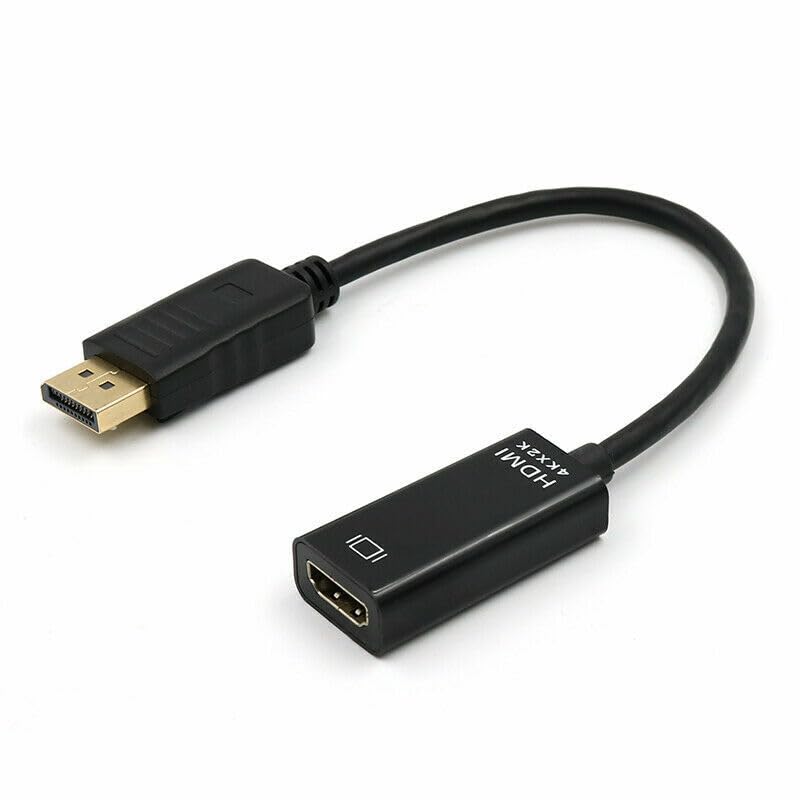 Adaptador DisplayPort a HDMI, macho a hembra DP a HDMI, cable de visualización de video, computadora, laptop, PC, HDTV, monitor y proyector