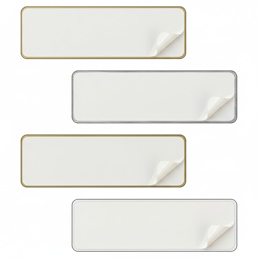 Targhetta Ottone Posta Personalizzata | Targa Cassette Postali Adesiva – Targa per Posta Casa/Ufficio – Montaggio Facile, Alta Durabilità Esterno Interno (Ottone Satinato 1mm, Misura 70x20mm)