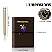 Aliennana Golf Notebook Back Pocket Leather Golf Scorecard Book (Dark Brown)