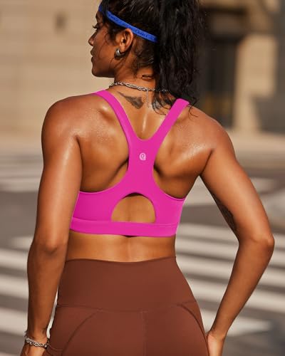 Image of RUNNING GIRL Sports Bras for Women High Support,Racerback High Impact Sports Bra Moulded Cup Workout Bra Push up