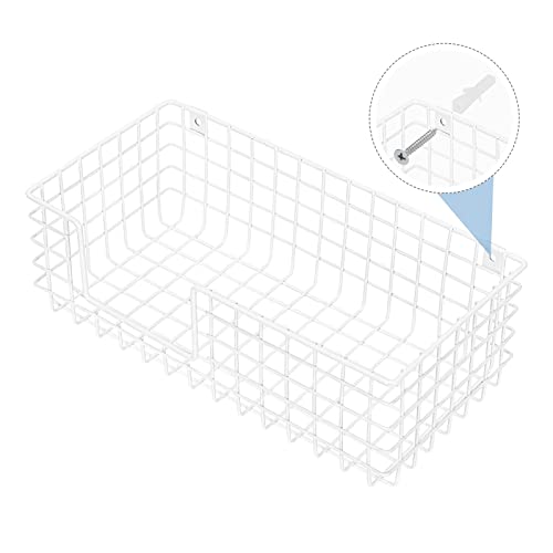 Ironing Board Hanger Wall Mount Iron Holder With Shelf White Iron And Ironing Board Holder Laundry Room Iron Hanger Organizer Wall Mount Iron Board Storage Rack With Basket For Bathroom #TOP6