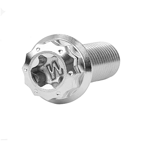 Image of Titanium Flange 12 Point Head M8 x15 20 25 30 35 40 45 50 55 60 65mm Screw Bolt Pack of 4 (M8x20mm, Normal Titanium)