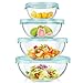 Luvan Glasschüssel mit Deckel 4 Stück (3.5L,2L,1L,0.5L), Salatschüssel mit Deckel Groß,Rund Küche Backschüsseln zum Kochen, Mixen,Aufbewahren von Lebensmitteln, Spülmaschinenfest MI 4 günstig Kaufen-Luvan Glasschüssel mit Deckel 4 Stück (3.5L,2L,1L,0.5L), Salatschüssel mit Deckel Groß,Rund Küche Backschüsseln zum Kochen, Mixen,Aufbewahren von Lebensmitteln, Spülmaschinenfest