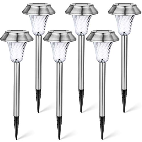 Cosmic Lawn - Solar Powered Garden Path Lights - 6-Pack - LED White