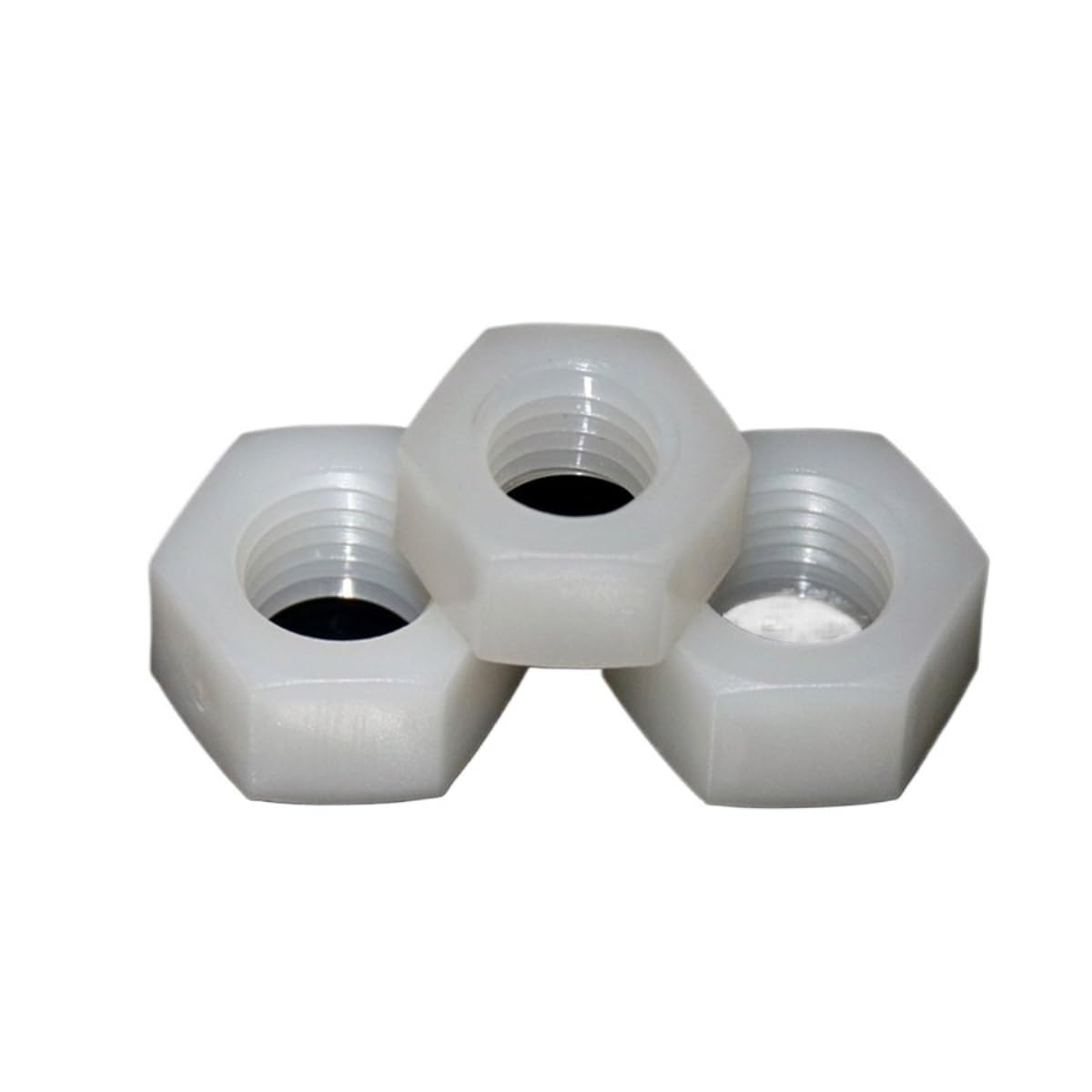Kit de tuercas hexagonales de plástico PVDF, tuerca hexagonal de fluoruro de polivinilideno, F014(M3-M10 Kit -T0421)