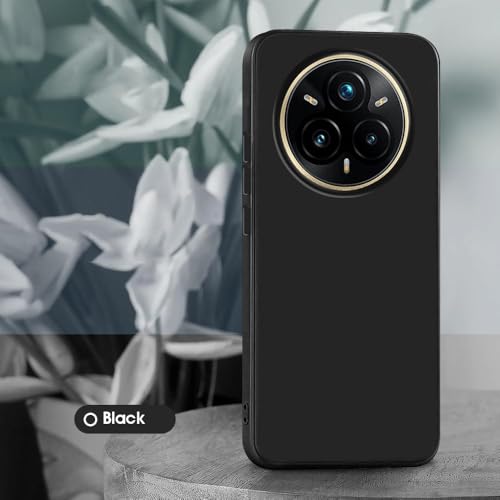 Image of Back Cover for Realme 14 Pro Plus 5G | Full Camera Protection | Premium Liquid Silicon Case | Flexible Bumper Case for Realme 14 Pro Plus 5G (Black)