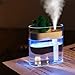 XYAN 160ml nawilżacz powietrza Wyczyść LED Kaktus Przenośny ultradźwiękowy Milczący USB Aromat Essential Oil Diffuser Home Car Biuro Oczyszczacz powietrza (Color : White)
