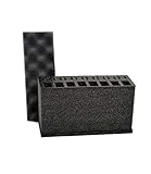 MY CASE BUILDER 16 Pistol Magazine Foam Insert - Ammunition Mag Storage for .30 Caliber Ammo Cans - 3 Piece Set Pre-Cut Military Grade Polyethylene Foam (Ammo Can Not Included) (Black)