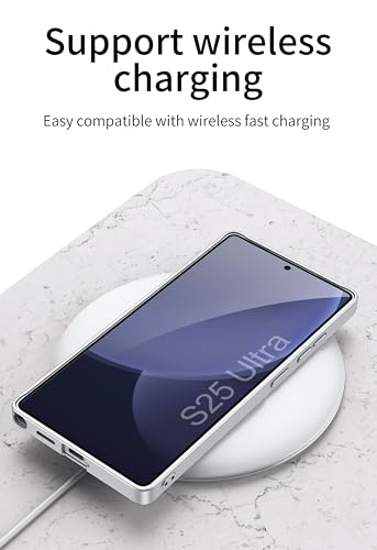 Image of BOUNCEBACK Slim Polycarbonate Back Case /Cover with Stand & Strap for Samsung Galaxy S25 Ultra 5g - (Black | Faux Leather)