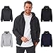 Produktbild Iron Mountain Mens Reclaimed Garn Eco Friendly Anti Pil Flexible Bequeme Soft-Fleece-Kapuzenoberteil, Charcoal Marl, Klein