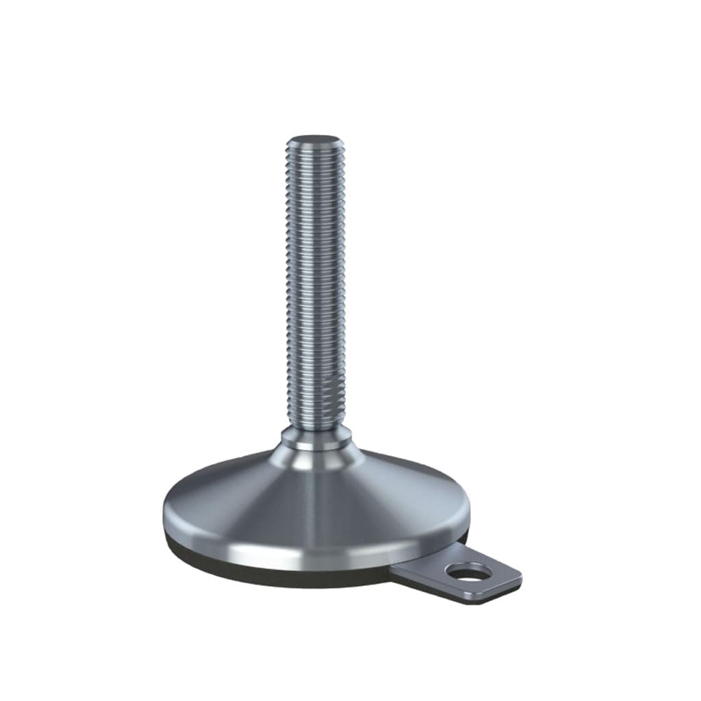 Pie de nivelación inoxidable 20x100x105 mm base y almohadilla antivibración 2200kg-Set de 4
