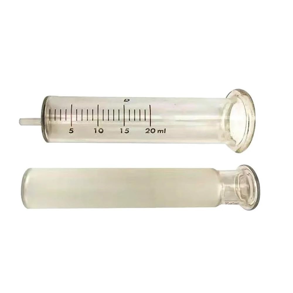 Cristalería de Laboratorio Jeringa dispensadora de vidrio reutilizable de 20 ml, 10 unidades, cristalería de laboratorio, 20 cc
