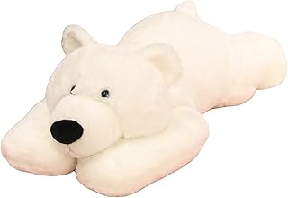 BULINGNA Weighted Stuffed Animals, Bear Pig Dog Dinosaur Weighted Stuffed Animal Toys, Plush Pillow Weighted Plush Animals for Stress Relief, Gifts for Adults Kids Girls Boys (White Bear, 50cm/19.7")