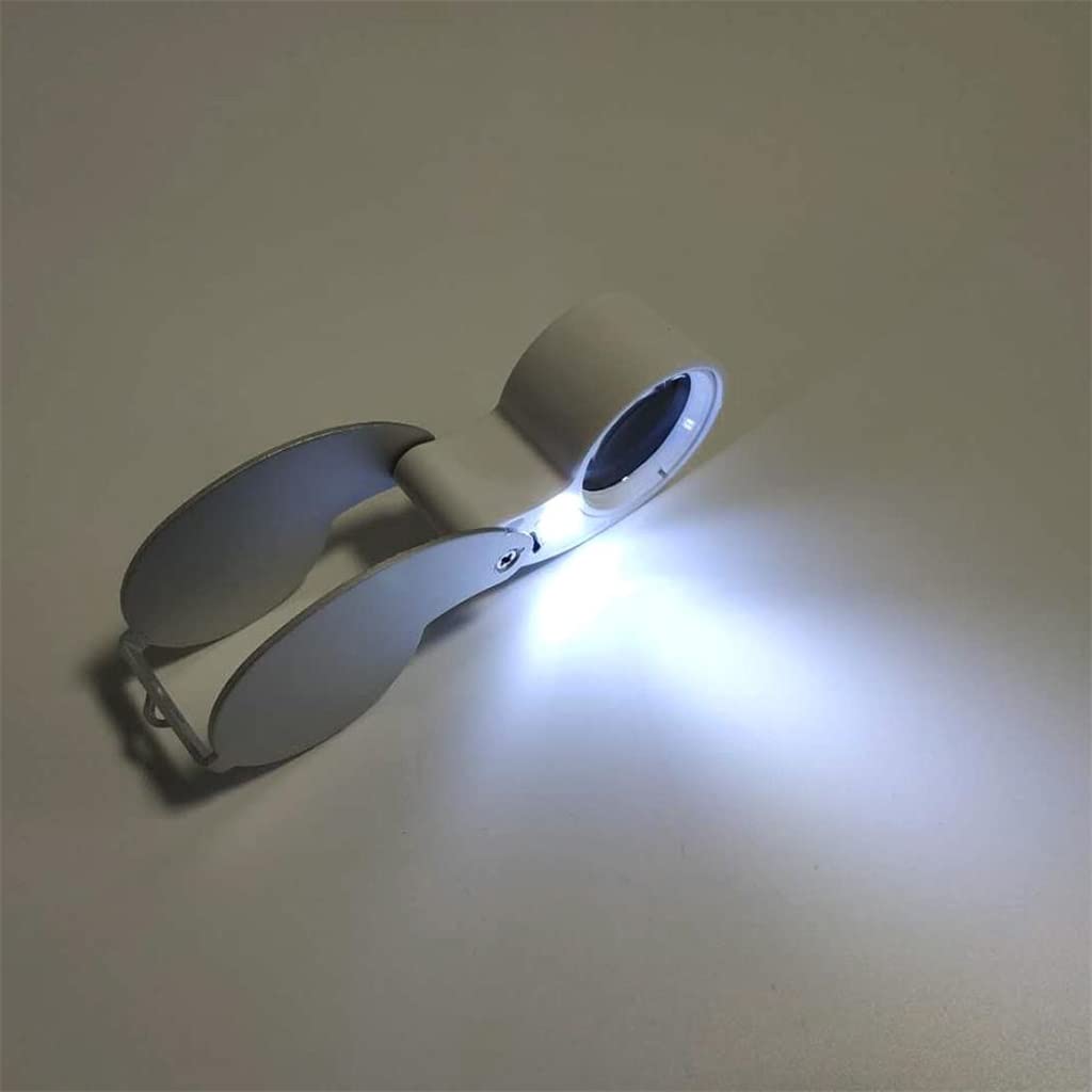 Vidrio óptico de Vidrio óptico Plegable con Lupa de Lupa Ligera Reparación de Reloj de Lectura de Vidrio óptico