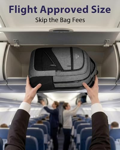 Image of MATEIN 17 Inch Work Backpack for Men Women, Water Resistant Practical Travel Laptop Backpack with Anti Theft Pocket, Casual College Daypack Laptop Compartment TSA Friendly, Grey Black