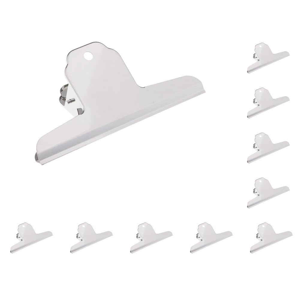 Lot de 10 pinces de grande taille pour la maison Bulldog - 16 cm