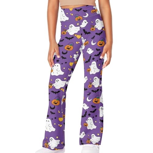 Image of Girls Flare Leggings Cute Bell Bottoms for Teen Girls Wide Leg Sweatpants for 5-14 T