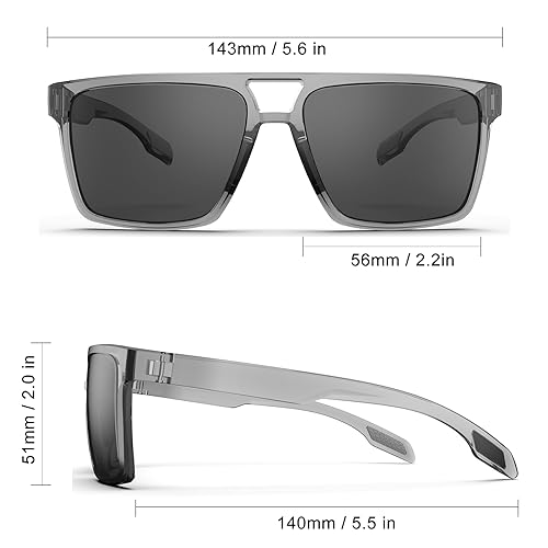Sunglasses Men Women Polarized Sports Sunglasses Lightweight TR90 Frame 100% UV Protection Sun Glasses Driving Fishing Hiking Running Golf - Image 2
