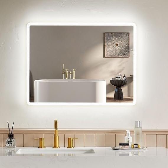 Quality Glass Anti Fog Bathroom LED Wall Mirror with Touch Sensor, 3 Light Modes, Rectangular, Horizontal & Vertical Mount – Model AFLED-369 (18 x 24 Inch)-image-43