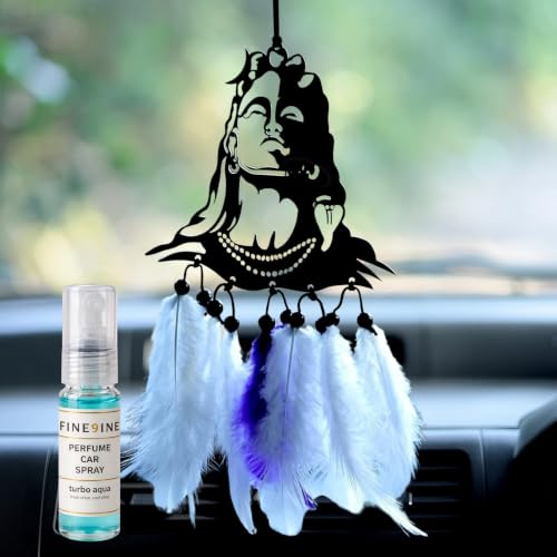Image of Adiyogi Car Hanging Dream Catcher with Free 5 ml Car Perfume Spray