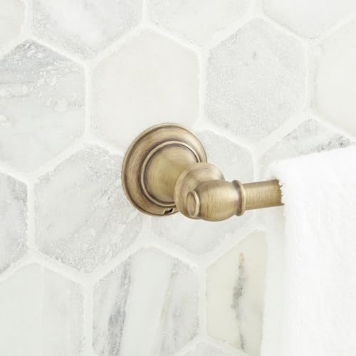Signature Hardware 948233-24 Beasley 24" Towel Bar - Aged Brass