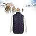 PerGar Heated Vest, USB Electric Heated Jacket, 3 Speed Temperature Adjustment Heated Vest, 9 Zone Heating Heated Vest, Men's Winter Blue Washable Heated Vest for Outdoor Activities (3XL)