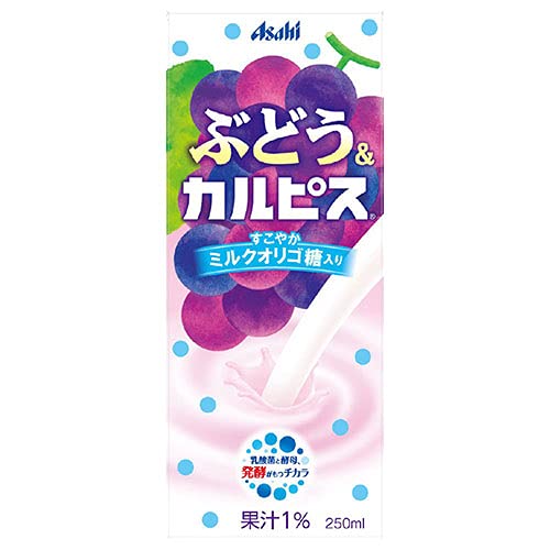カルピスウォーター カルピスアップル カルピスぶどう　パック　72本セット Amazon.co.jp: アサヒ飲料 ぶどう＆カルピス 250ml紙パック×24本入