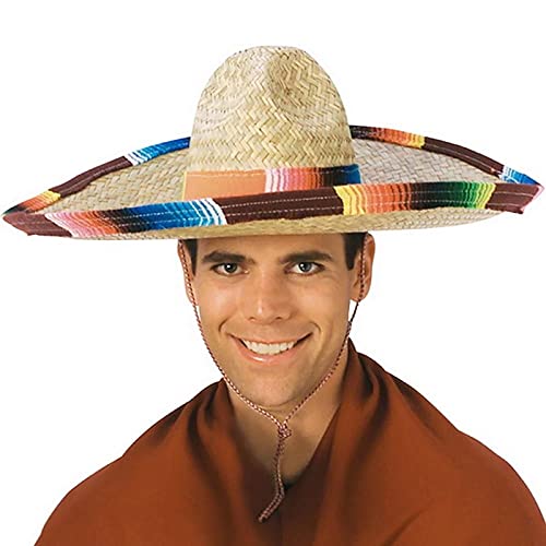 Rubie's Costume Co Sombrero with Rainbow Serape Edge And Band Costume