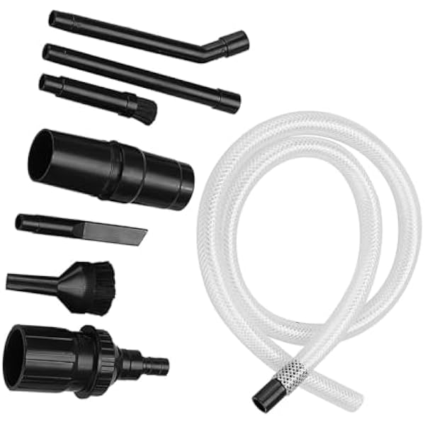 Generic Zestaw do Mikroczyszczenia Wydajny, Uniwersalny Zestaw do Odkurzacza Domowego Warsztatu Samochodowego 9 szt. Czarnego Plastiku