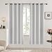Deconovo Grommet Blackout Curtains Thermal Insulated Window Coverings Window Treatments for Living Room 52W x 63L Inch Platinum Set of 2