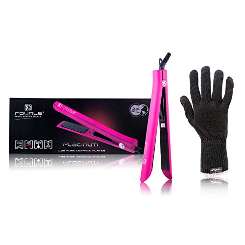 IGP RU Platinum Genius Heating Element Hair Straightener and Curler - Hot Pink