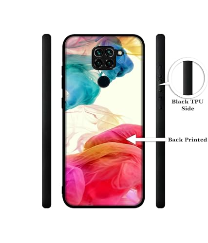 Image of Colored Smoke Design Premium 2D Printed Metal Back Case Cover for Mi Redmi Note 9 4G