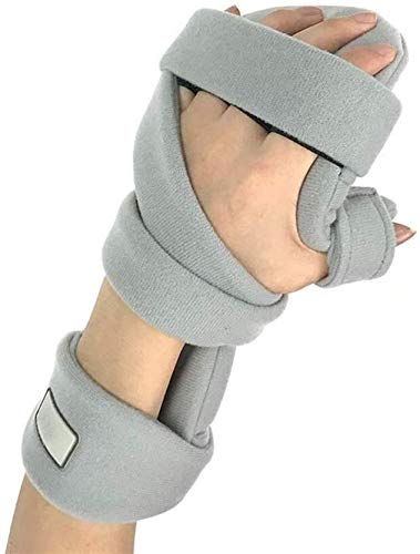ASEDFR~Stroke Hemiplegia Finger Orthopedic Splint Fingerboard, Free Size Finger Training Equipment, 2024 (Size : Left Hand)