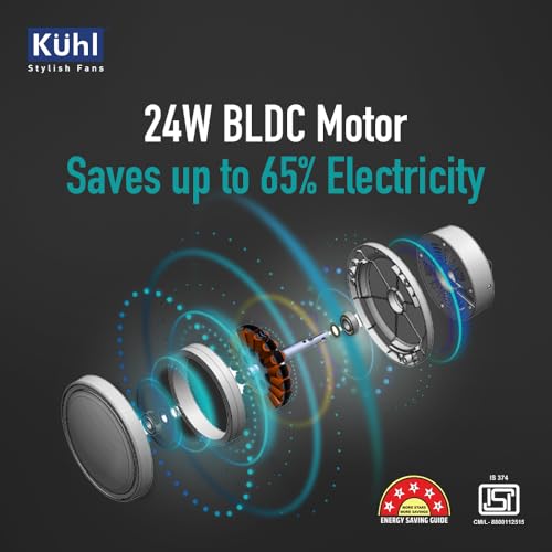 Image of KUHL Arctis A1 600 mm BLDC 65% Power Saving BLDC Ceiling Fan With Remote | BEE 5 Star Rated & ISI Marked | High Air Flow | 5 Year Brand Warranty on Motor | Espresso