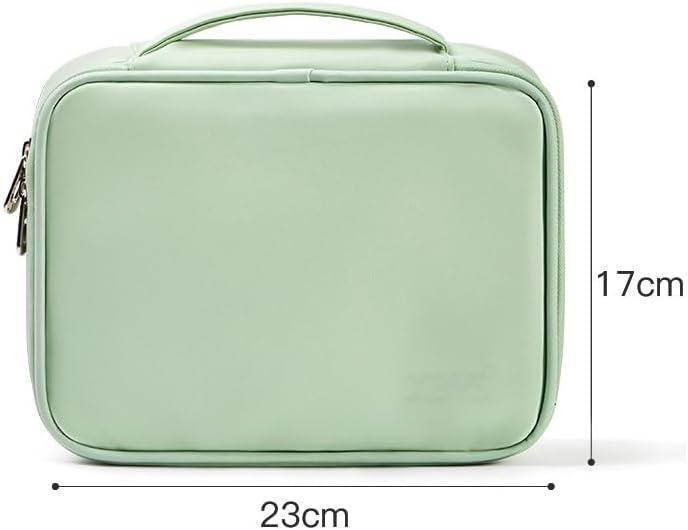 Leather Large Capacity Cosmetic Bag Portable Wash Travel Storage image 5