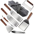 SDVantage 8PCS BBQ Grill Tools Set r - Extra Thick Stainless Steel Fork, Spatula& Tongs - Complete BBQ Accessories in Aluminum Case - Perfect Grill Gifts for Men