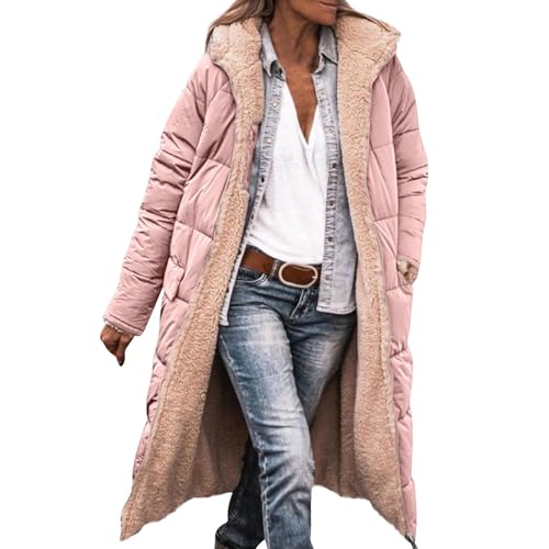 Mis Pedidos, Abrigo Mujer Invierno Rebajas Bolsillo Deporte Casual Forro Polar Anorak Baratas Ropa De Mujer Comodo Elegantes Sweatshirt Mujer Navidad Trajes Cárdigan Navideño 02 Rosa Claro M