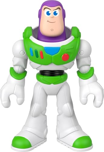 Fisher-Price Imaginext Buzz Lightyear Figura articulada XL de 22,8 cm com a roupa característica do filme, inspirada em Toy Story da Disney Pixar (personagens podem variar), JMD32