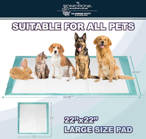 Image of The Humane Society by Greenbone Training Pads for Puppies & Indoor Dogs - Leak Proof - 100 Count