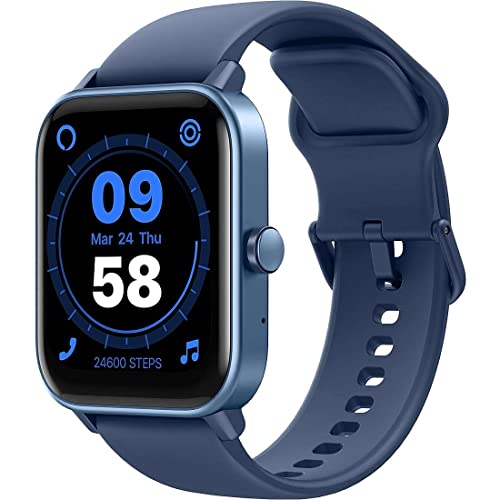 SMARTY2.0 - Smartwatch SW038C - Lichtblauw - Geïntegreerde Alexa spraakassistent, bluetooth-oproepen, 14 sportmodi, 1,8 inch display - siliconen band - afmetingen 46,5 x 40,5 x 13 mm, Lichtblauw, - Afbeelding 3