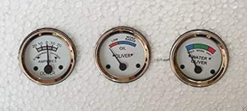 Oliver Tractor Temp +Oil +Ampere Gauges -Super 44,55,66,77,88,440,660 White Face
