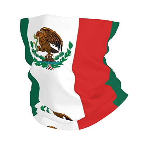 Mexican Seamless Neck Gaiter Face Mask Seamless UV Protection Shield Scarf Bandana for Motorcycle Cycling Riding Running Headbands White